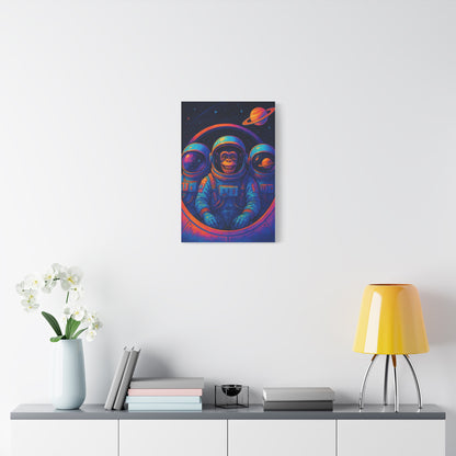 Astronaut Monkey Wall Art – Vibrant Space Exploration Print for Modern Home or Office