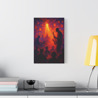 Jazz-Inspired Canvas Art, Vibrant Wall Decor for Music Lovers, Unique Gift for Musicians, Home, or Office