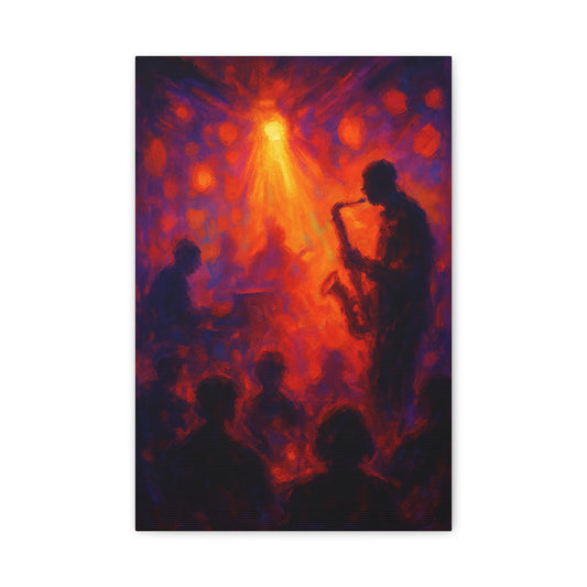 Jazz-Inspired Canvas Art, Vibrant Wall Decor for Music Lovers, Unique Gift for Musicians, Home, or Office