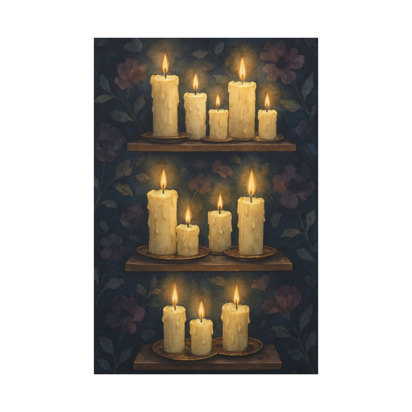 Candlelit Canvas Art Print, Cozy Home Decor, Wall Art for Relaxation, Gift for Friends and Family, Art for Living Room