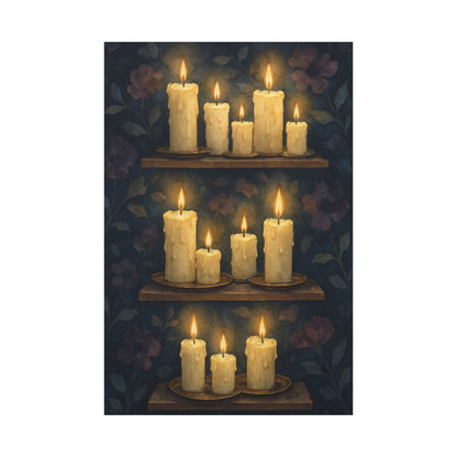 Candlelit Canvas Art Print, Cozy Home Decor, Wall Art for Relaxation, Gift for Friends and Family, Art for Living Room