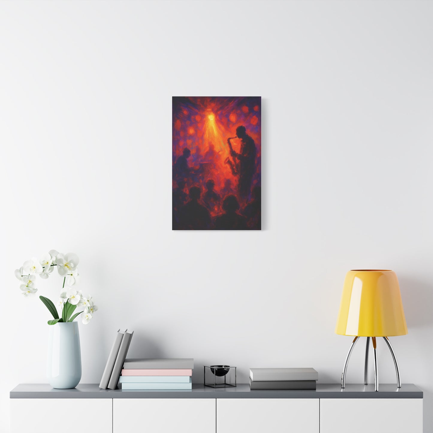Jazz-Inspired Canvas Art, Vibrant Wall Decor for Music Lovers, Unique Gift for Musicians, Home, or Office