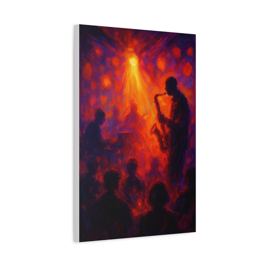 Jazz-Inspired Canvas Art, Vibrant Wall Decor for Music Lovers, Unique Gift for Musicians, Home, or Office